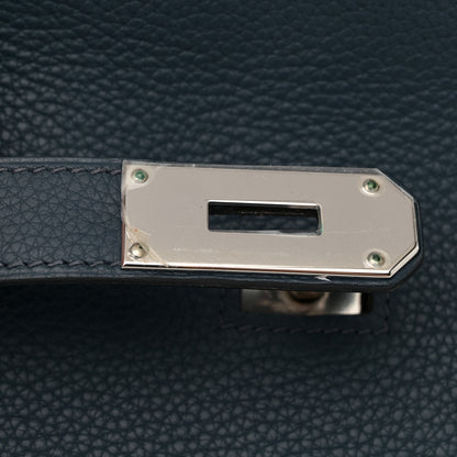 Hermes Taurillon Clemence Jypsiere 34 Bleu de Prusse 13 of 15