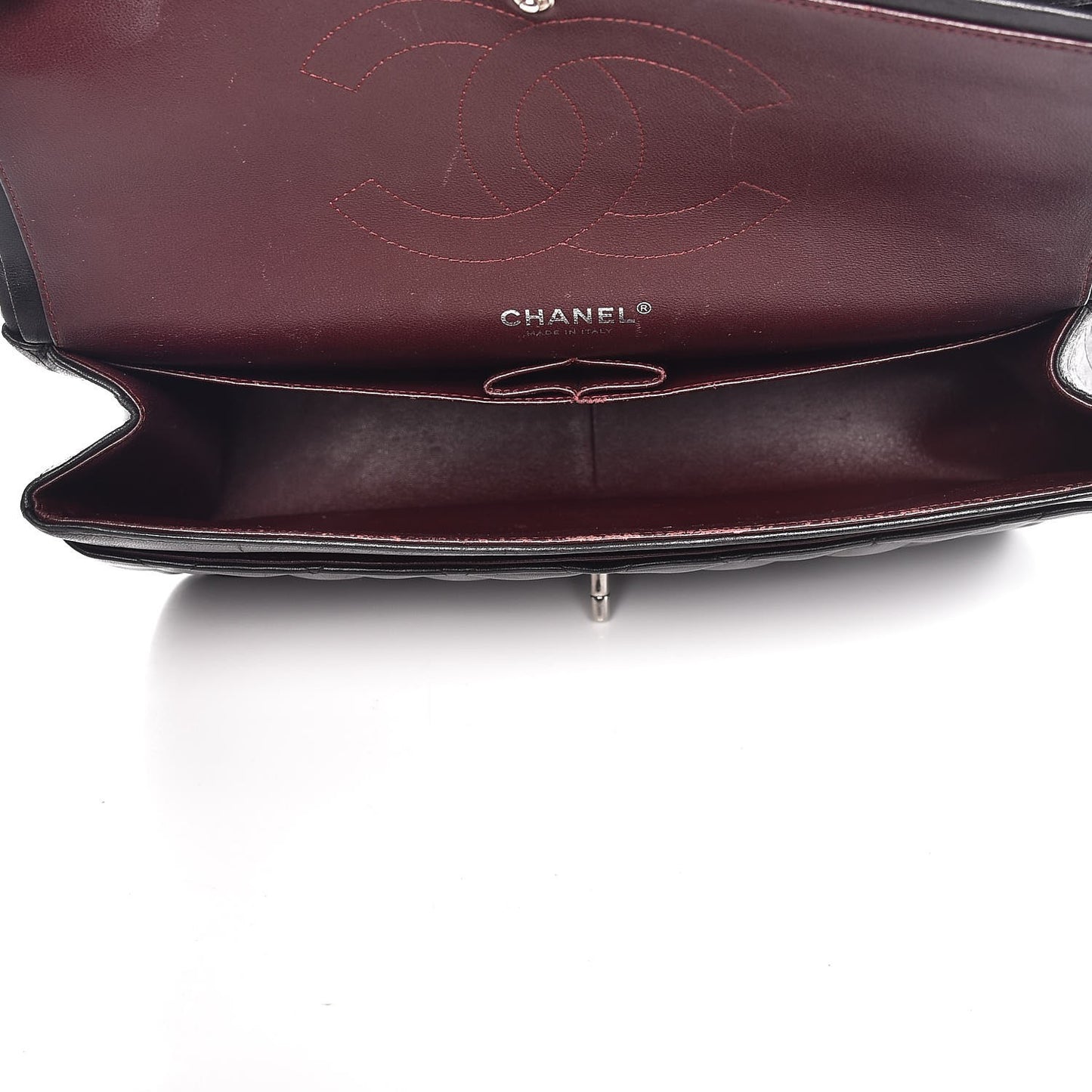 Lambskin Quilted Jumbo Double Flap Black
