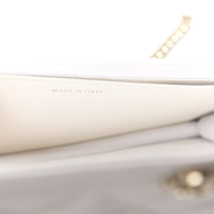 Chanel Caviar Quilted Boy Wallet On Chain WOC White 9 of 12