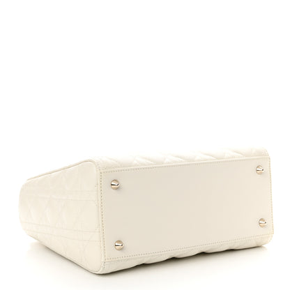 Christian Dior Lambskin Cannage Medium Lady Dior White 4 of 11