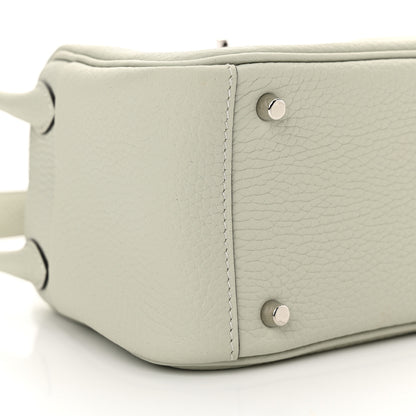 Hermes Taurillon Clemence Mini Lindy 20 Gris Neve 9 of 11