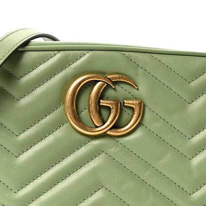 Gucci Calfskin Matelasse Small GG Marmont Chain Shoulder Bag Salamander Green 8 of 11