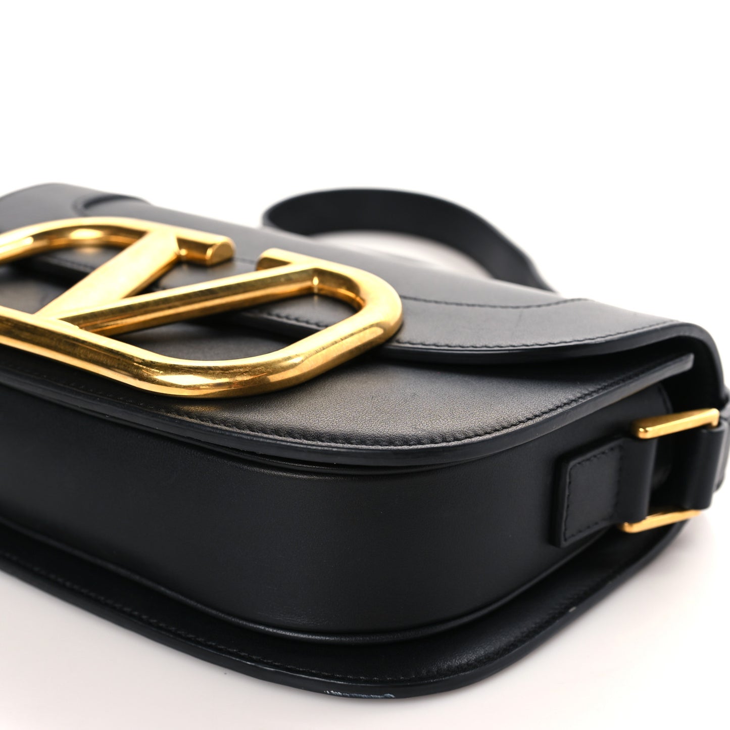 Smooth Calfskin Supervee Shoulder Bag Black