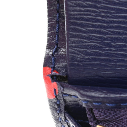 Gucci Shangai Calfskin Polka Dot Horsebit 1955 Card Case Wallet Blue Orange Sailor Blue 10 of 11