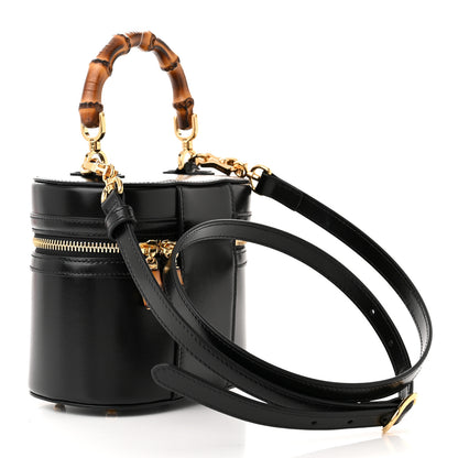 Gucci Calfskin Mini Bamboo Top Handle Shoulder Bag Black 3 of 11