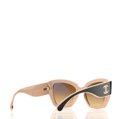 Chanel Nylon Butterfly Polarized Sunglasses 6058 Black Beige 4 of 8