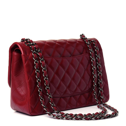 Chanel Lambskin Quilted Jumbo Double Flap Red 2 of 4