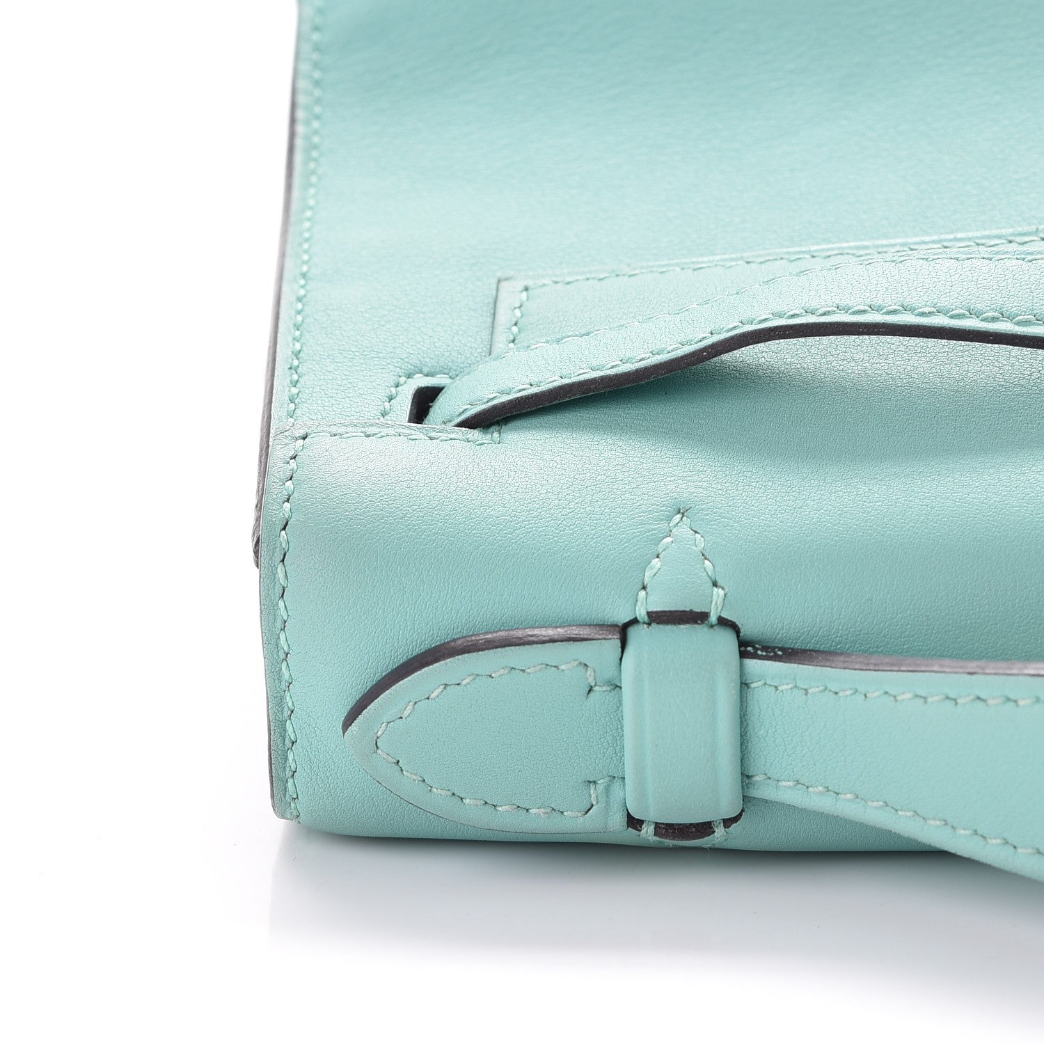 Hermes Swift Kelly Pochette Clutch Bleu Atoll 26 of 30