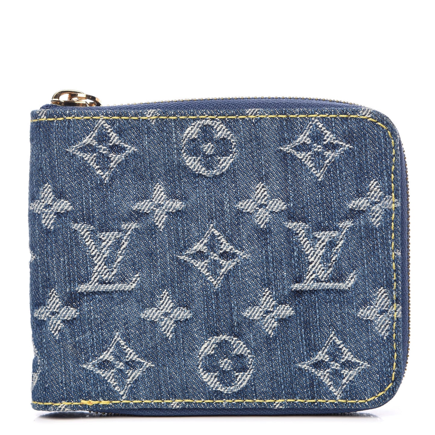 Denim Mini Zippy Wallet Blue