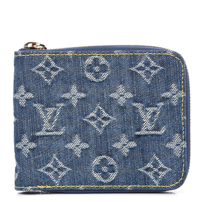 Louis Vuitton Denim Mini Zippy Wallet Blue 1 of 6