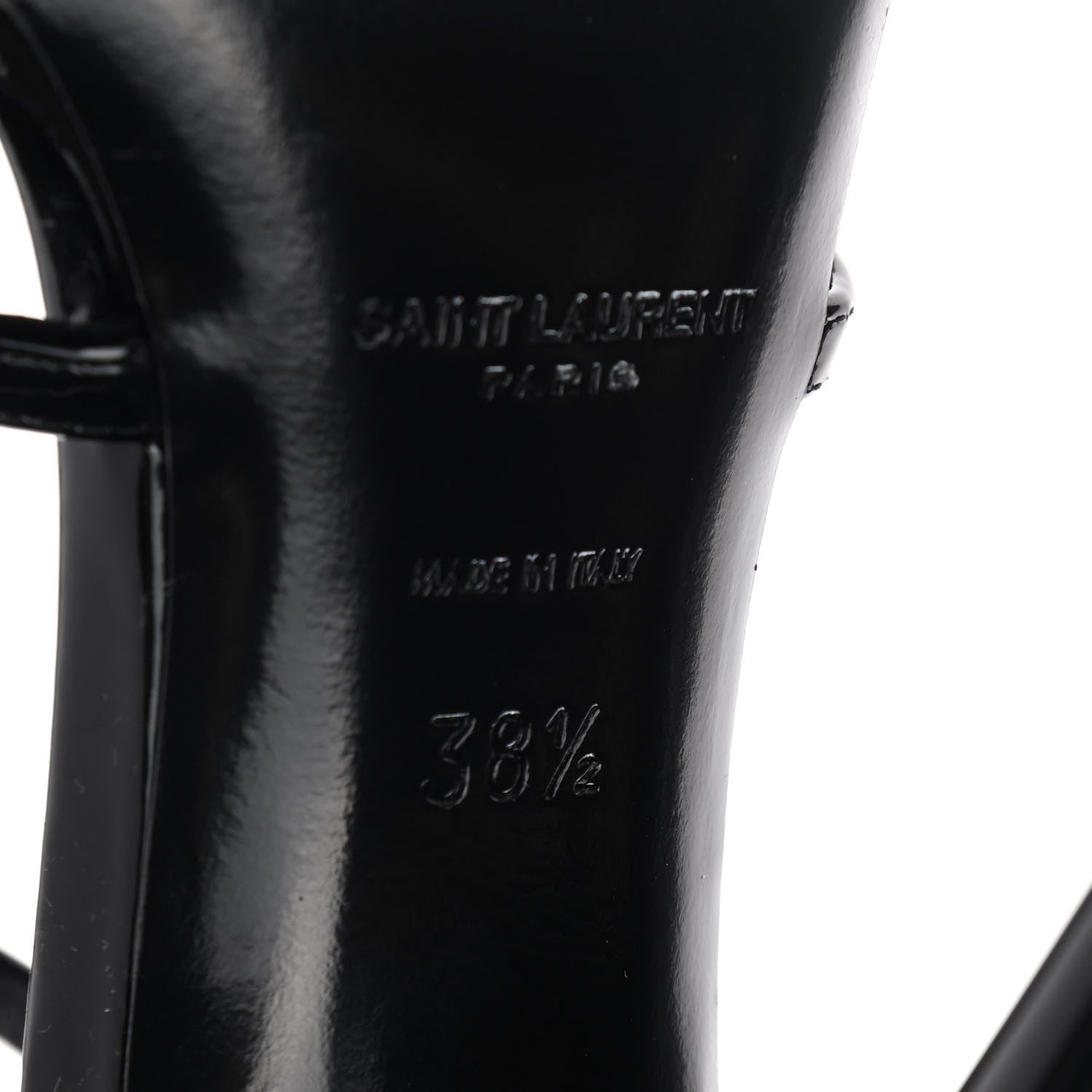 Saint Laurent Patent Cassandra 100 Sandals 38.5 Black 6 of 11