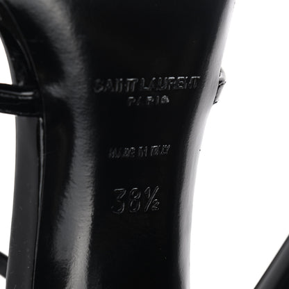 Saint Laurent Patent Cassandra 100 Sandals 38.5 Black 6 of 11