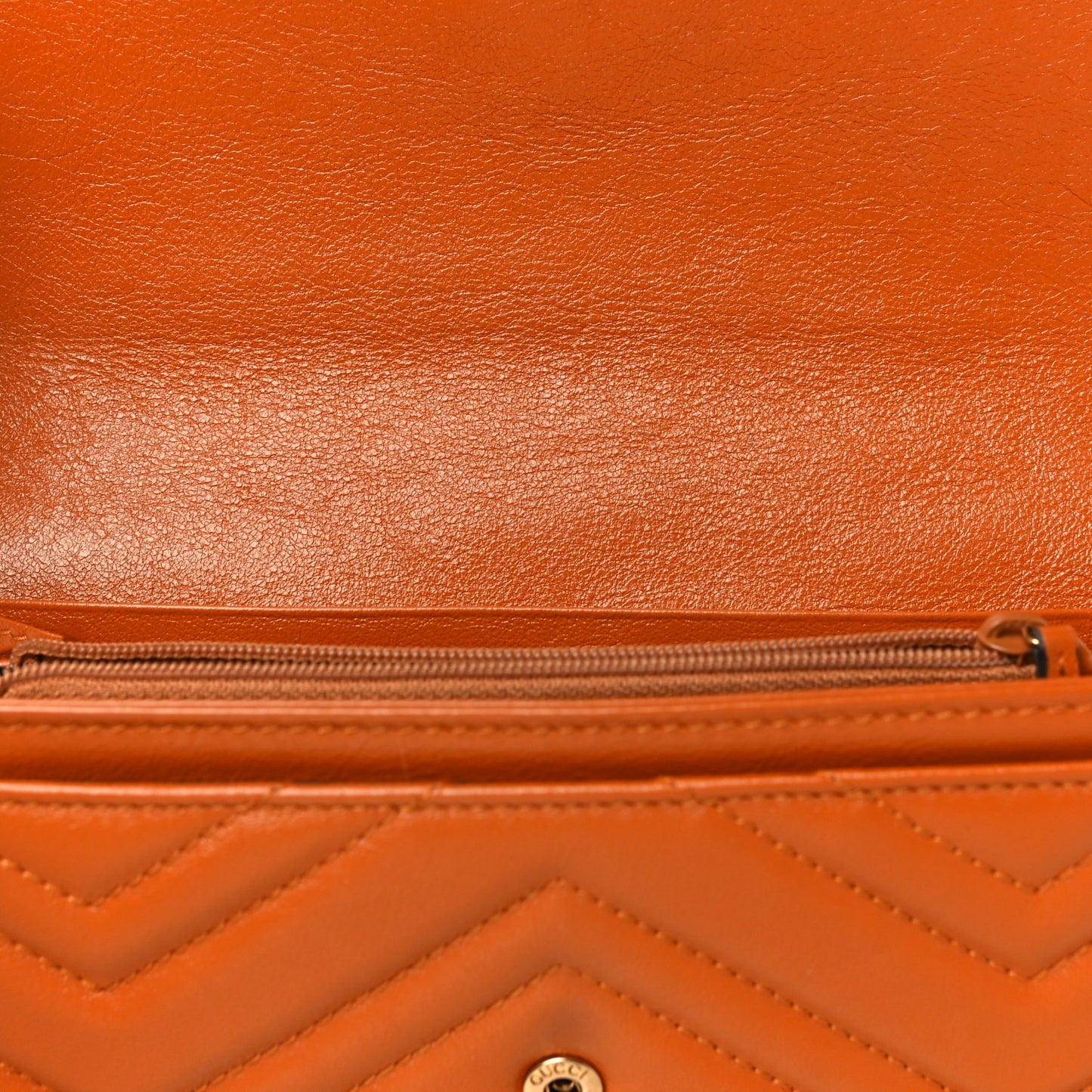 Calfskin Matelasse GG Marmont Continental Wallet Cognac