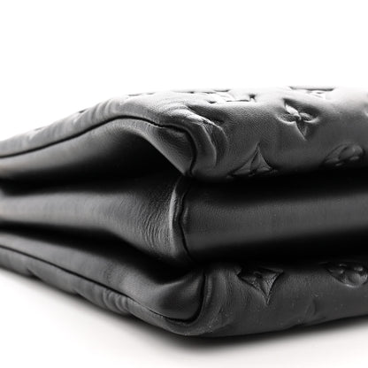 Louis Vuitton Lambskin Embossed Monogram Coussin MM Black 10 of 11