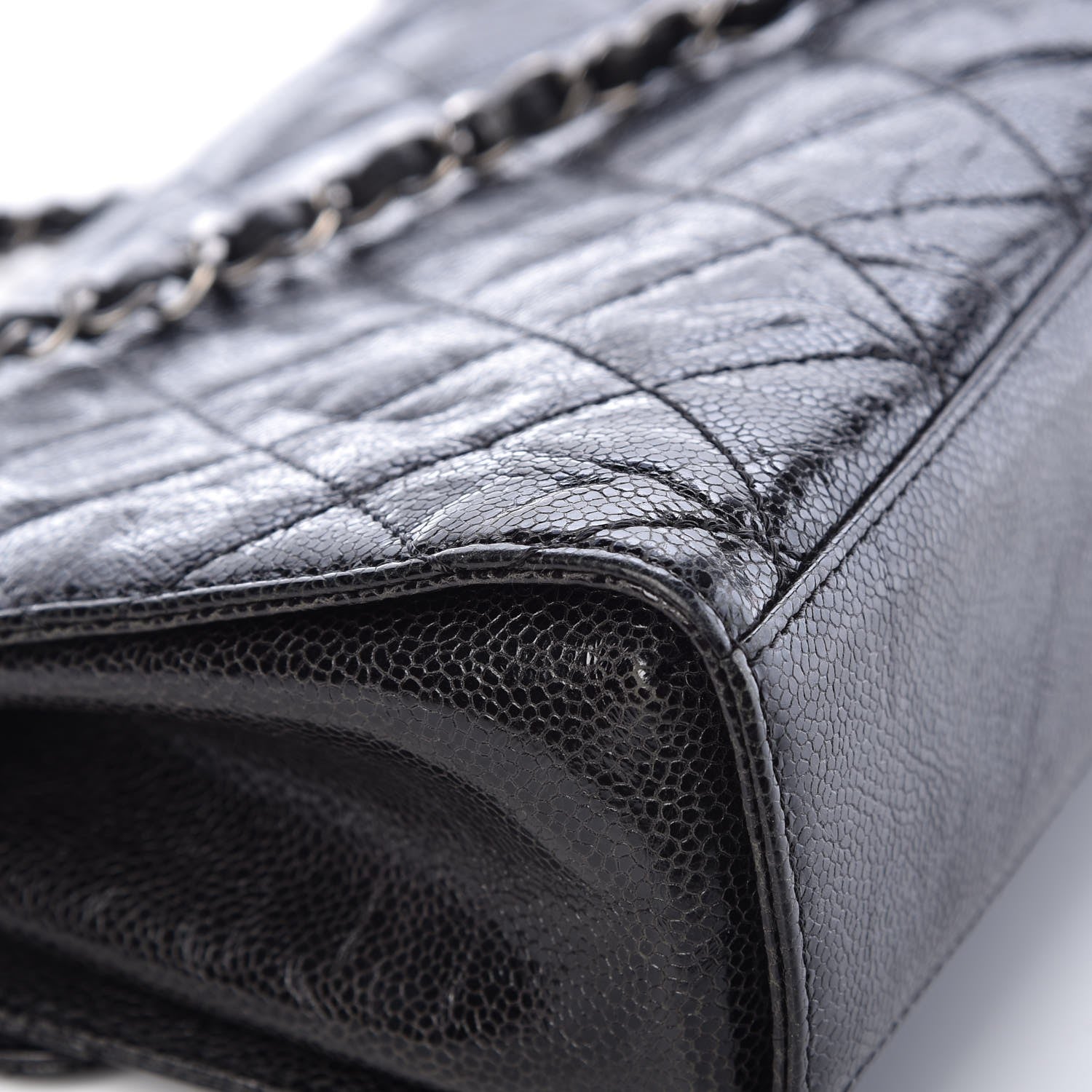 Chanel Crumpled Grained Calfskin Medium CC Crave Flap Black 13 of 15