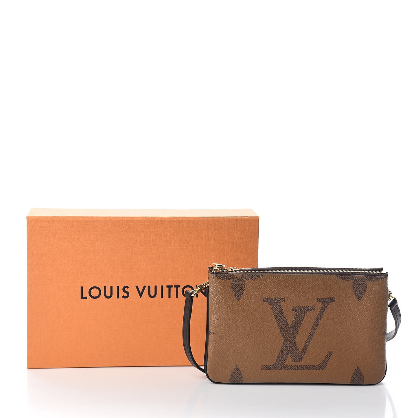 Reverse Monogram Giant Double Zip Pochette
