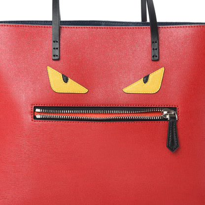 Fendi Vitello Elite Cuoio Monster Buggies Medium Roll Tote Mattone Black Multicolor Lavagna 8 of 11