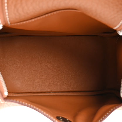 Hermes Taurillon Clemence Mini Lindy 20 Gold 5 of 11