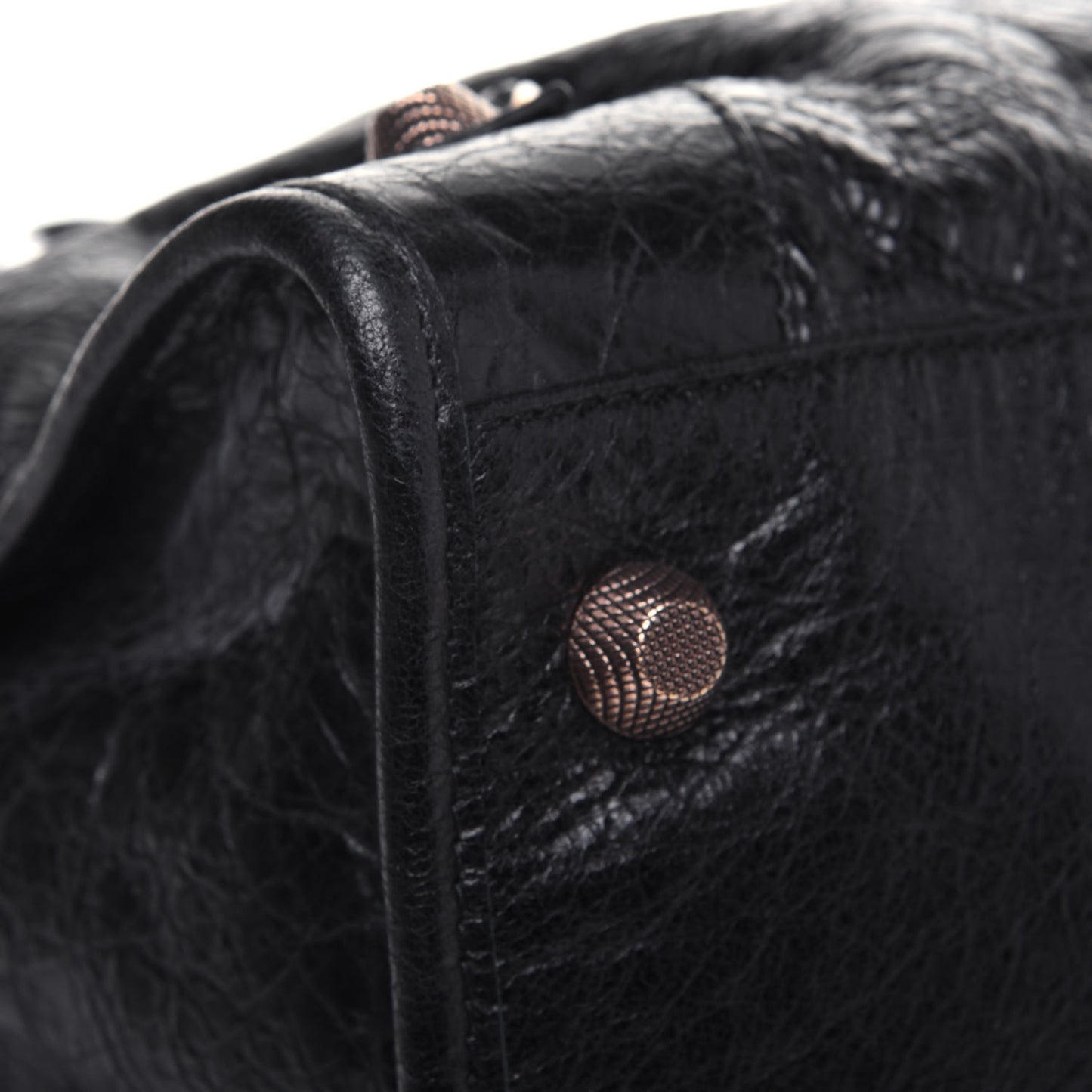 Agneau Giant 12 Rose Gold Hardware Weekender Black