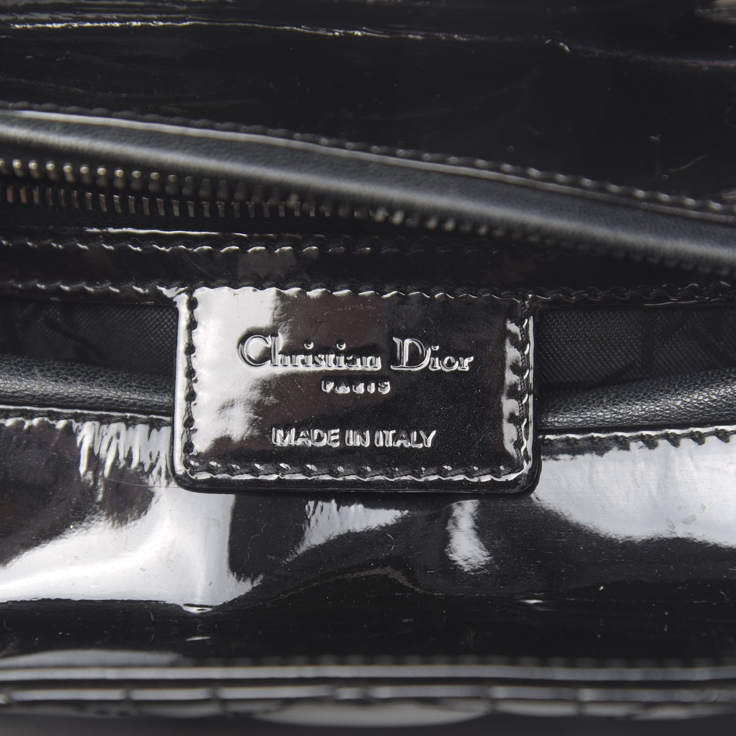 Christian Dior Patent Cannage Medium Lady Dior Black 6 of 10