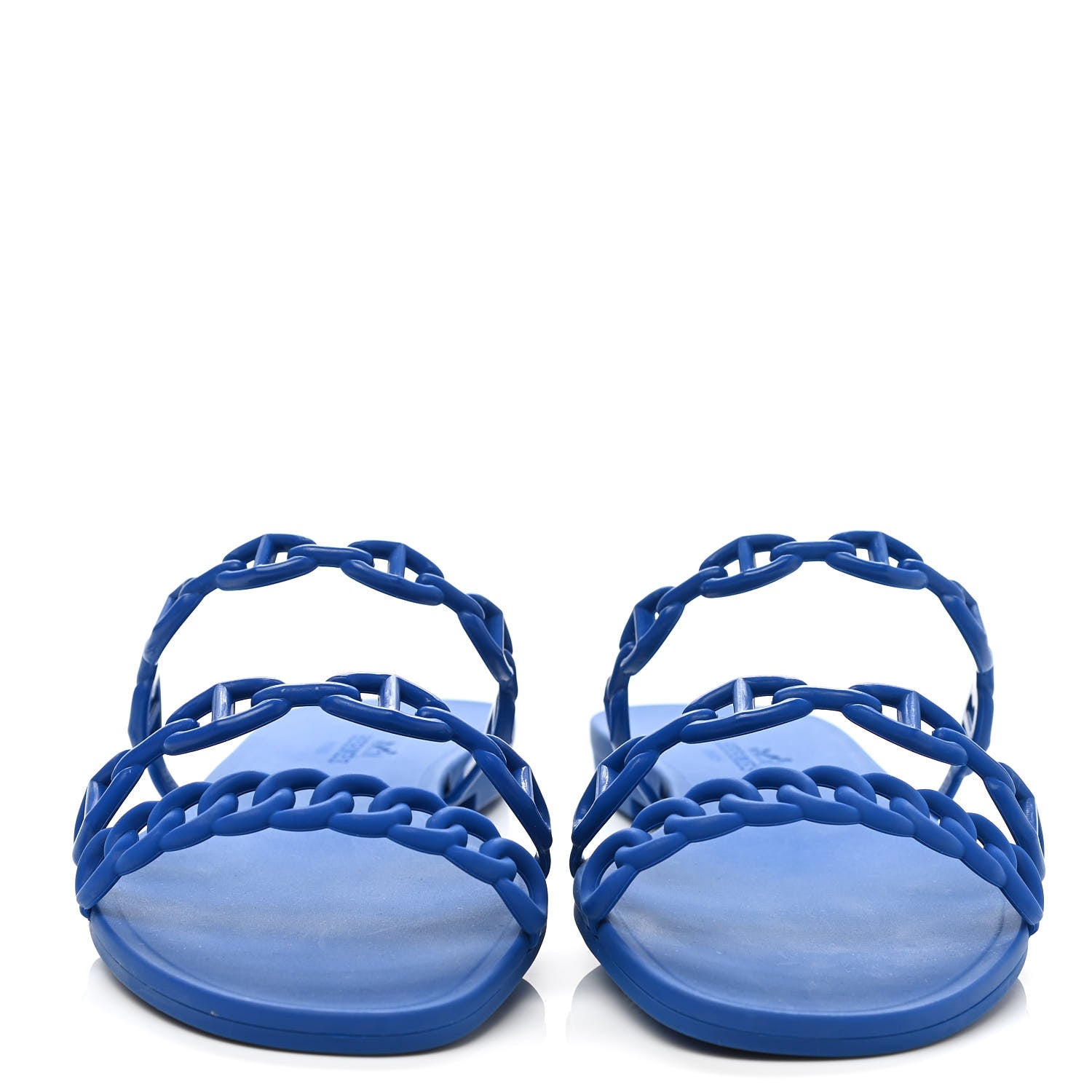 Hermes Rubber Chaine d'Ancre Rivage Sandals 37 Bleu Smalt 2 of 8