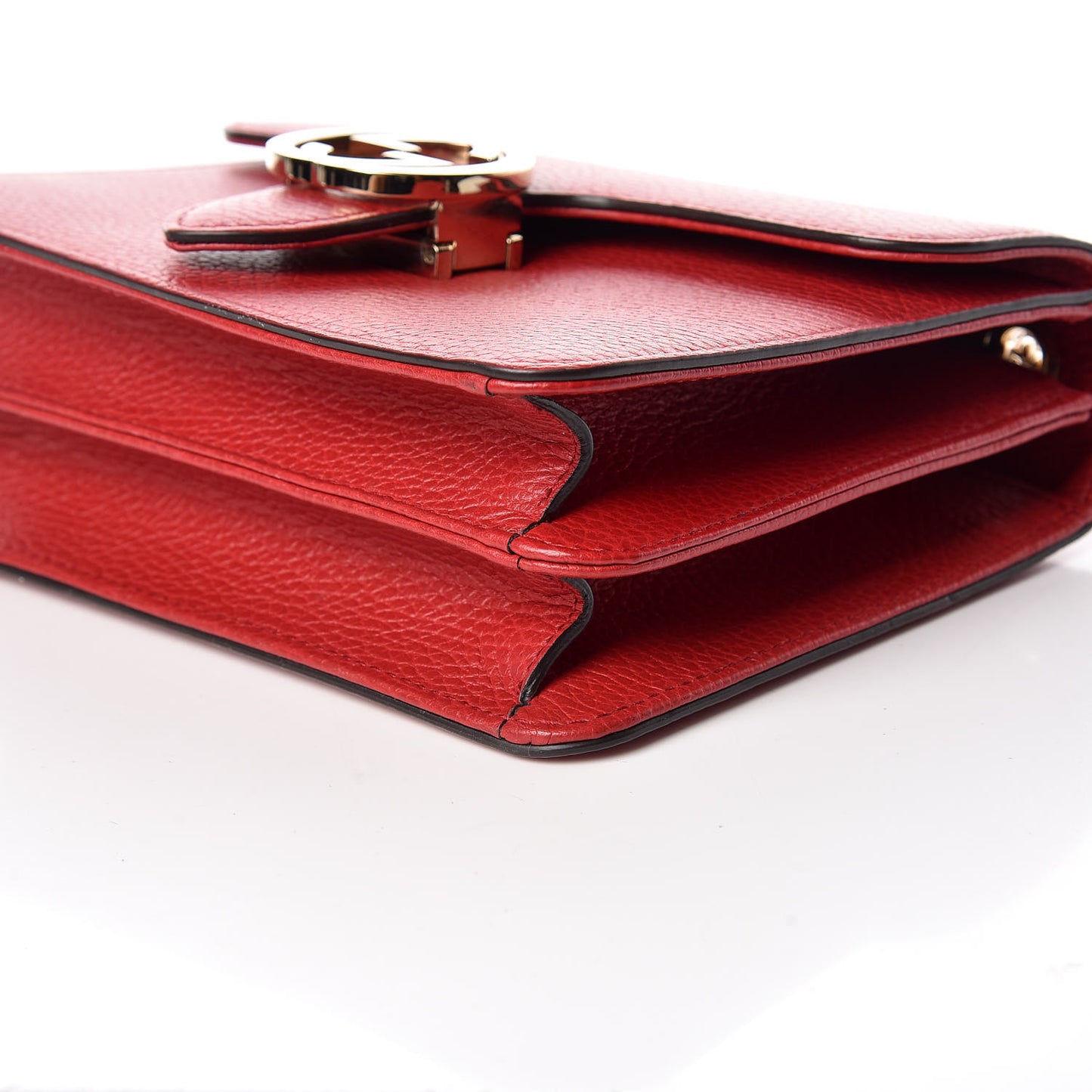 Dollar Calfskin Small Interlocking G Shoulder Bag Red