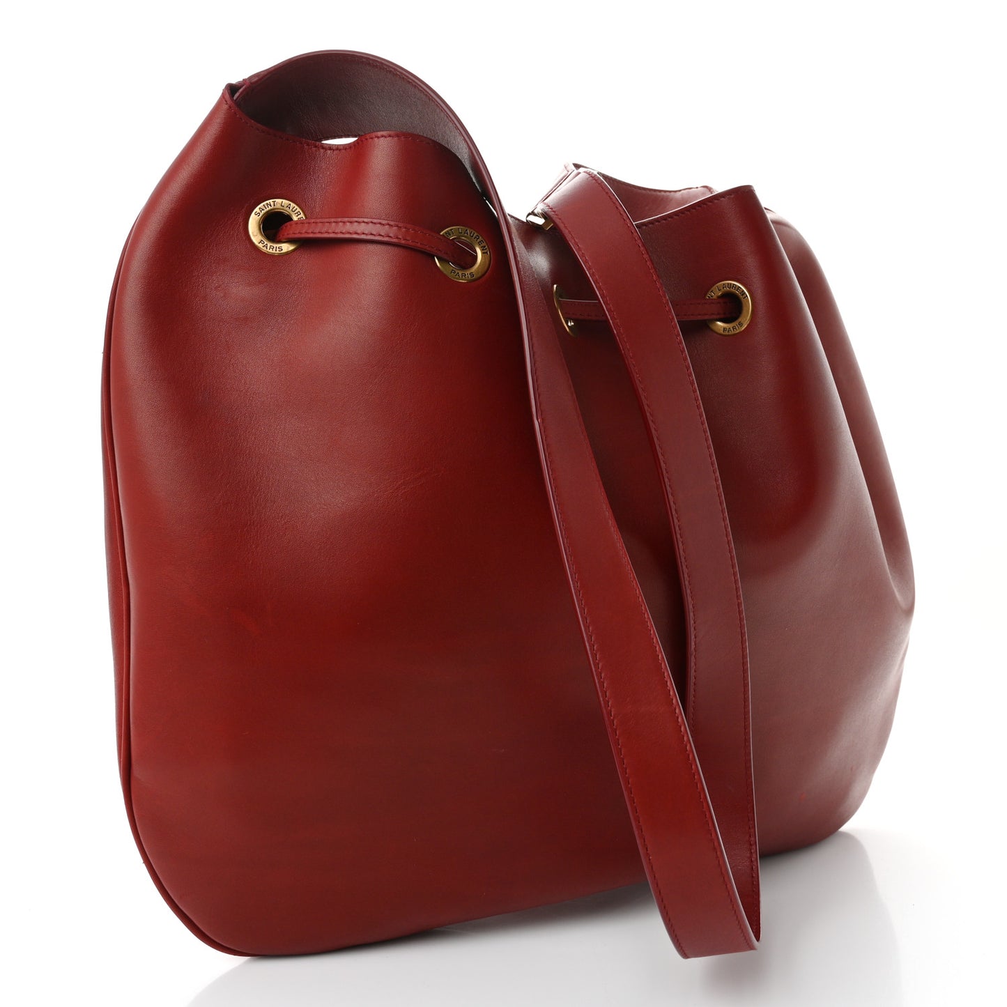 Smooth Calfskin Paris VII Large Flat Hobo Red