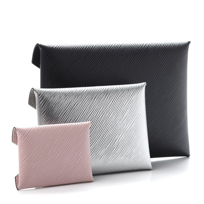 Louis Vuitton Epi Kirigami Pochette Set Black Silver Rose Ballerine 3 of 6