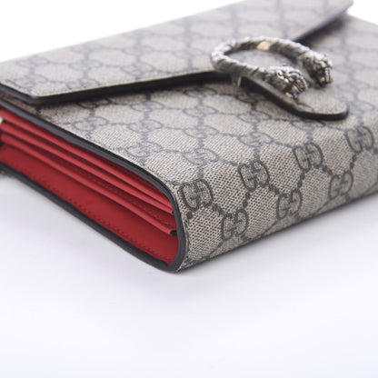 Gucci GG Supreme Monogram Mini Dionysus Chain Wallet Beige Vulcanic Red 6 of 7