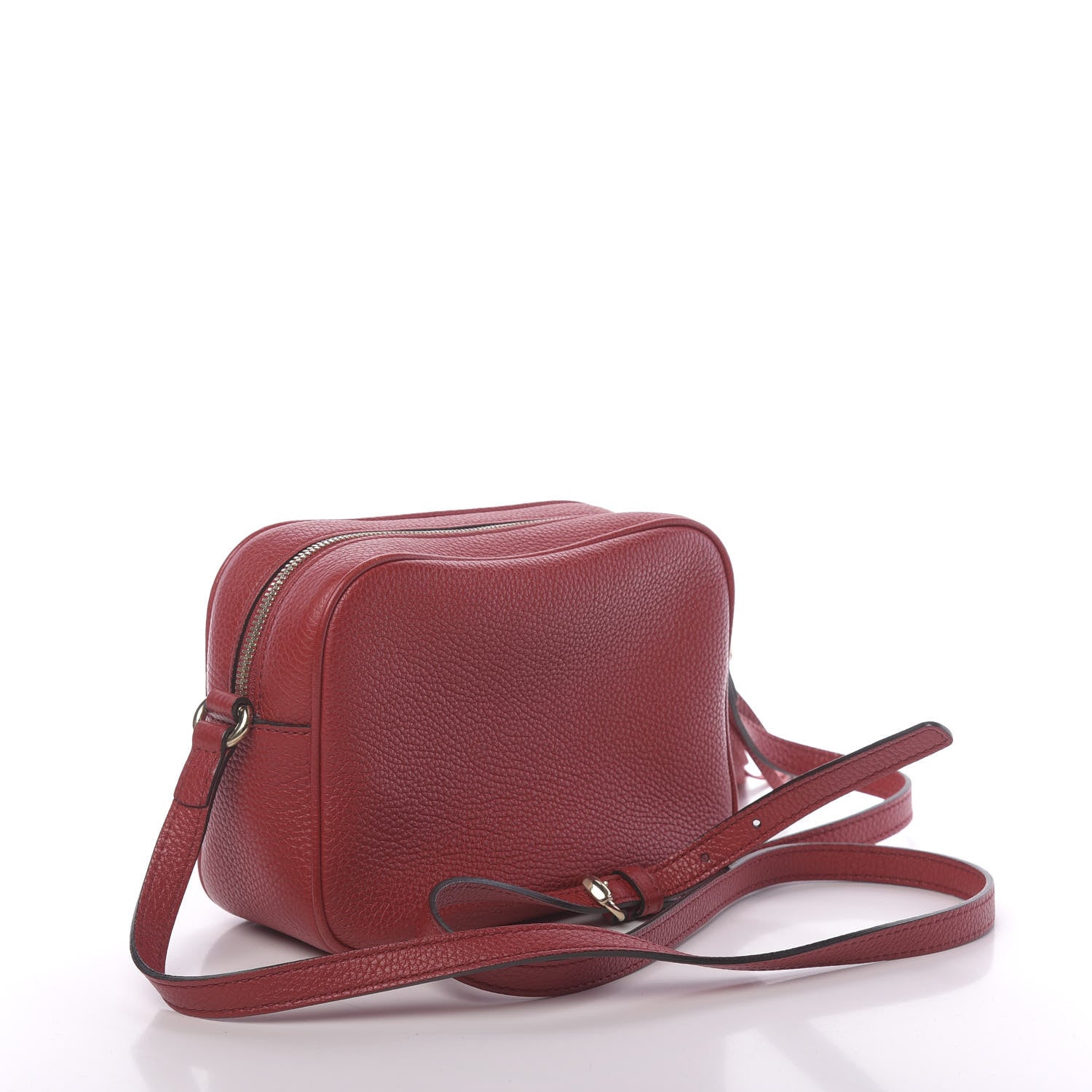 Gucci Pebbled Calfskin Small Soho Disco Bag Tabasco Red 3 of 12