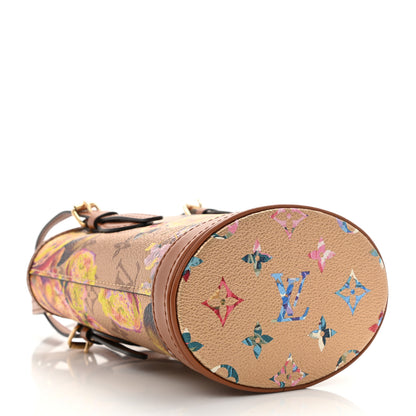 Louis Vuitton Metallic Monogram LV Garden Nano Bucket Bag Gold 4 of 9