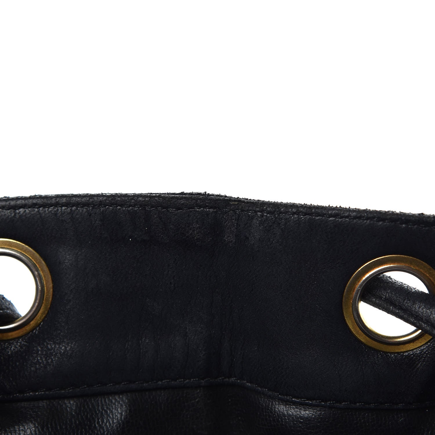 Chanel Lambskin Quilted Drawstring Bag Black 16 of 39