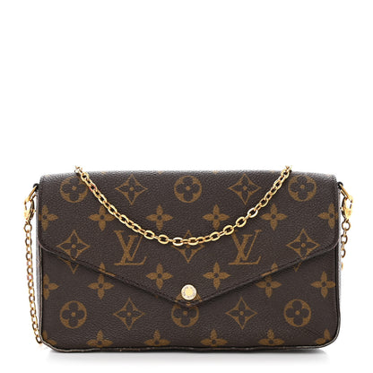 Louis Vuitton Monogram Pochette Felicie Chain Wallet Fuchsia 3 of 18