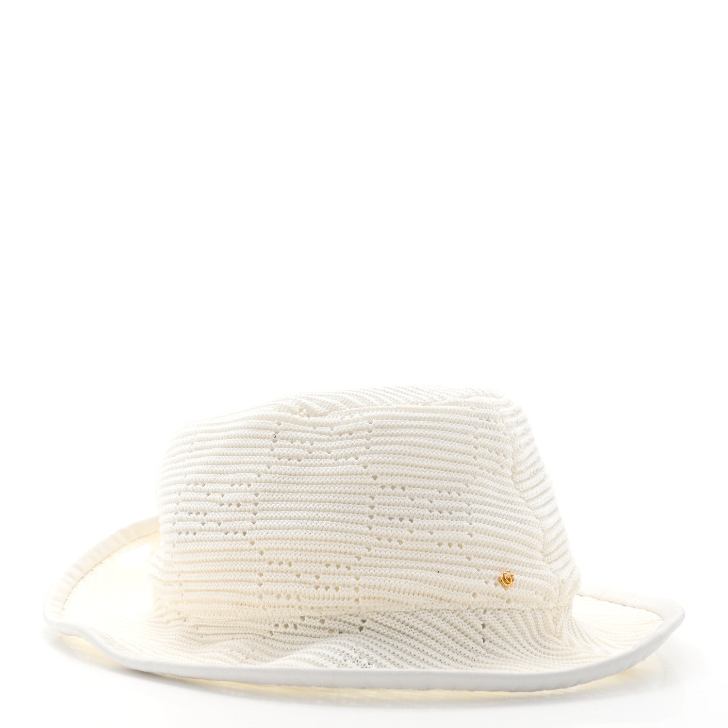Gucci Cotton Crochet GG Monogram Bucket Hat S White 1 of 8