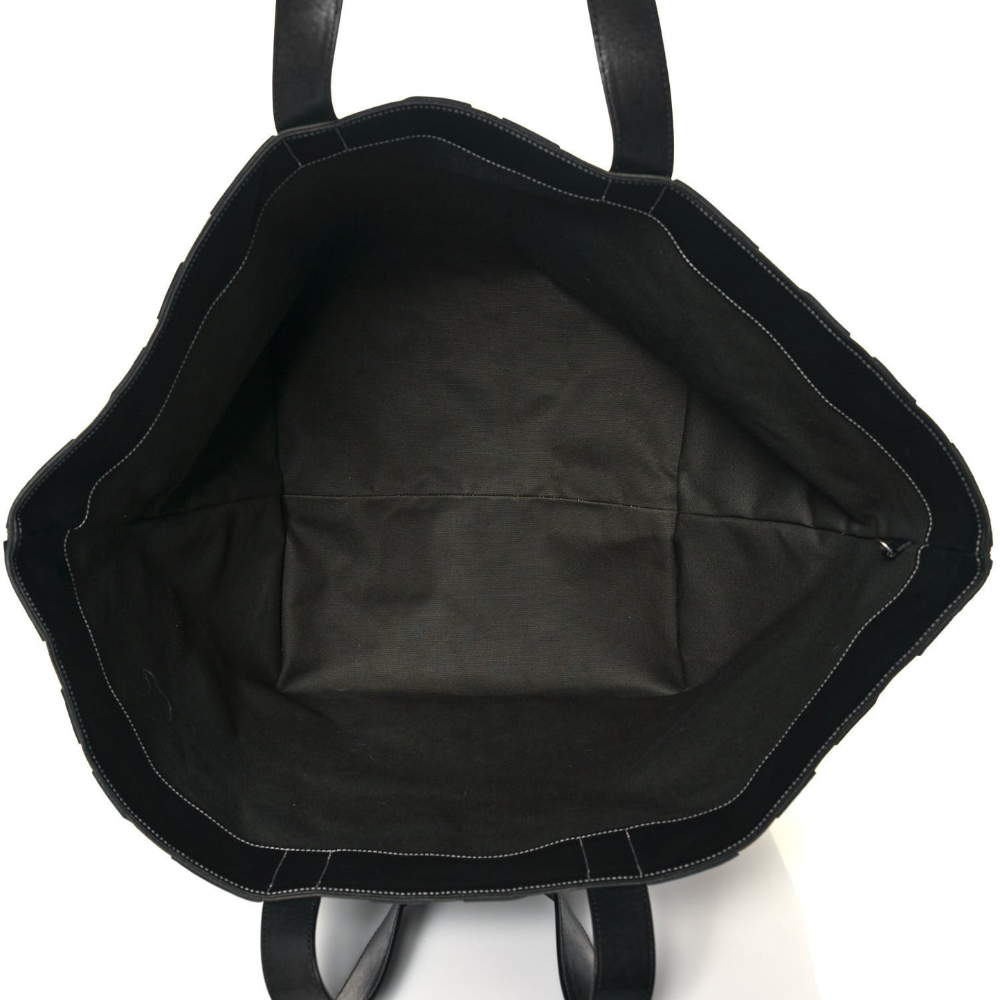 Calfskin Logo Patchwork Cabas Dark Green Black