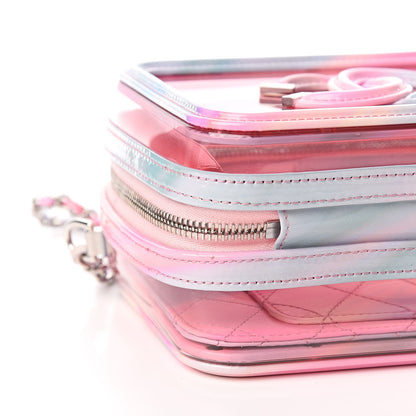 Chanel PVC Patent Calfskin Patent Lambskin Small CC Vanity Case Pink 8 of 11