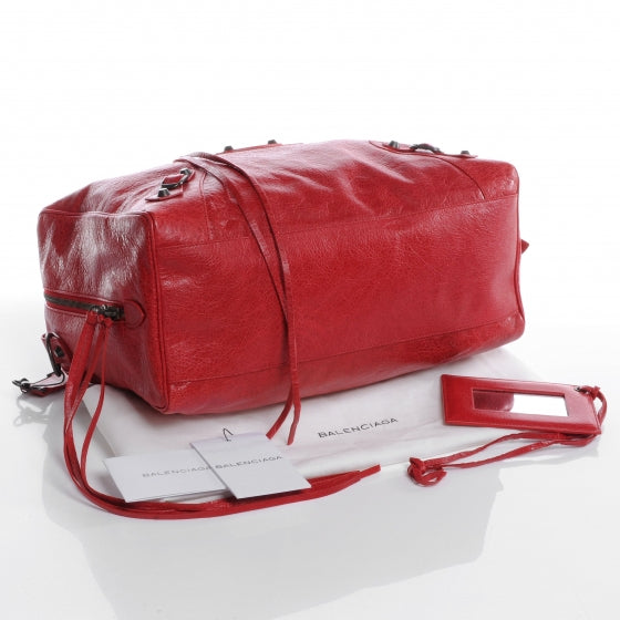 Balenciaga Agneau Classic Hardware Polly Tote Coquelicot 4 of 7