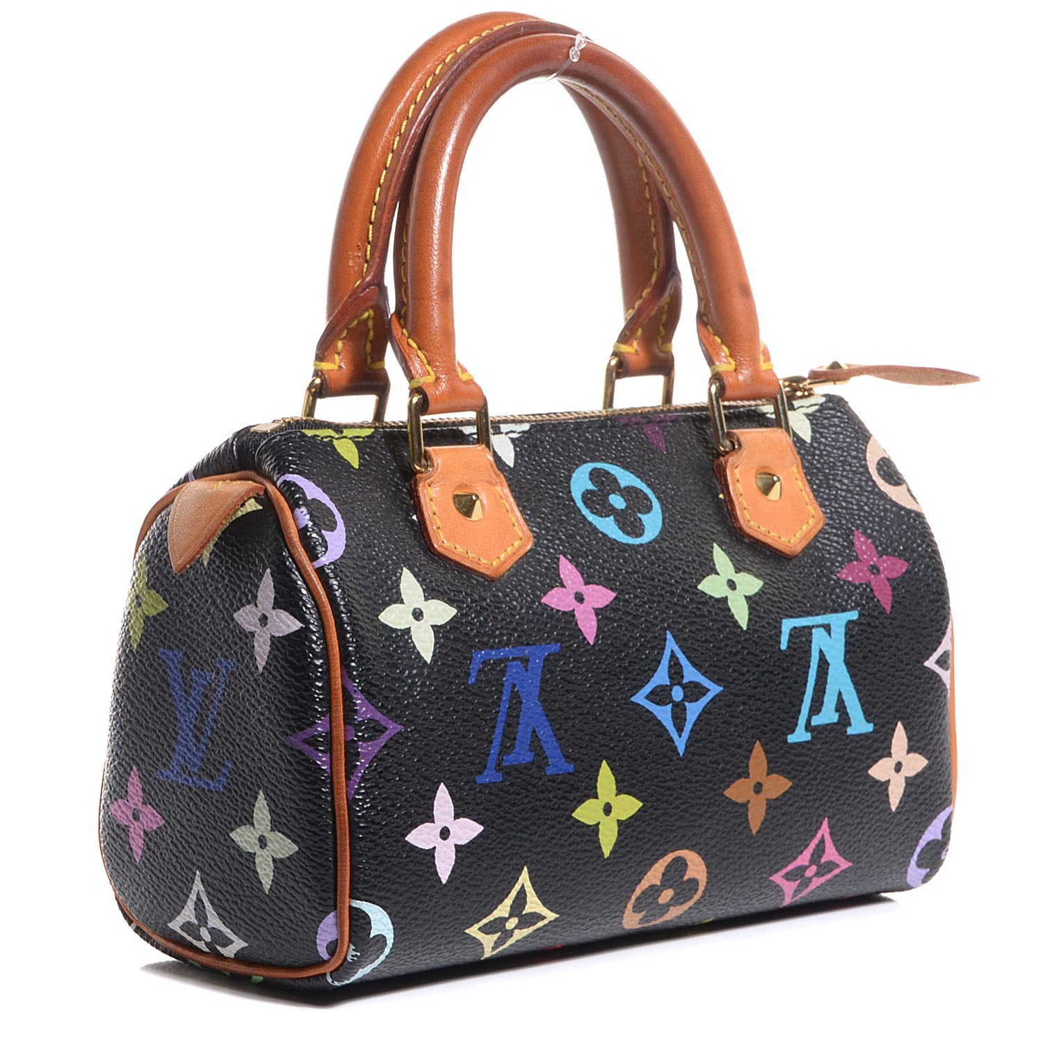 Louis Vuitton Monogram Multicolor Mini Sac HL Speedy Black 3 of 6