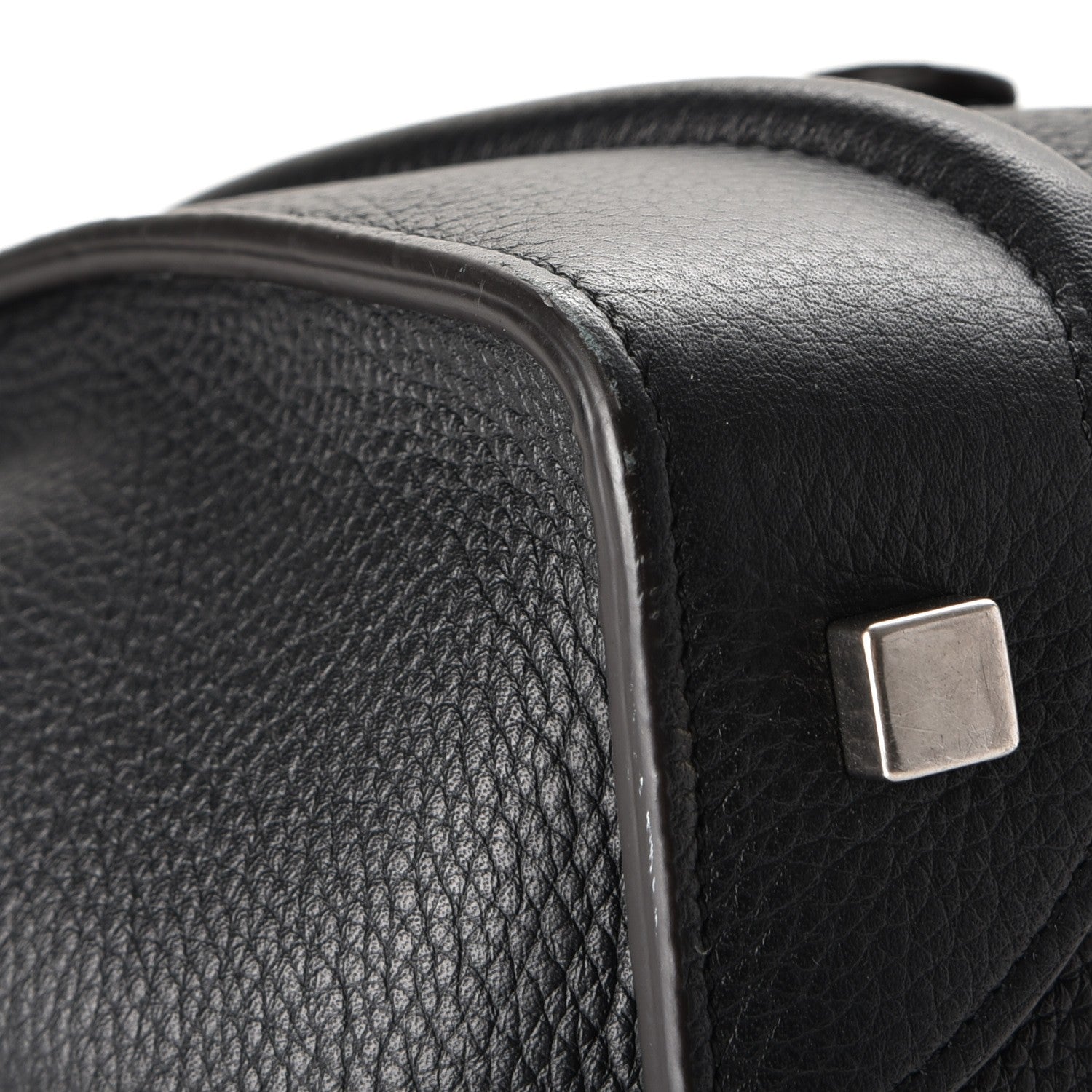 Celine Drummed Calfskin Mini Luggage Black 10 of 15
