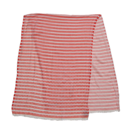 Louis Vuitton Silk Wool Rayures Shawl Red 3 of 6