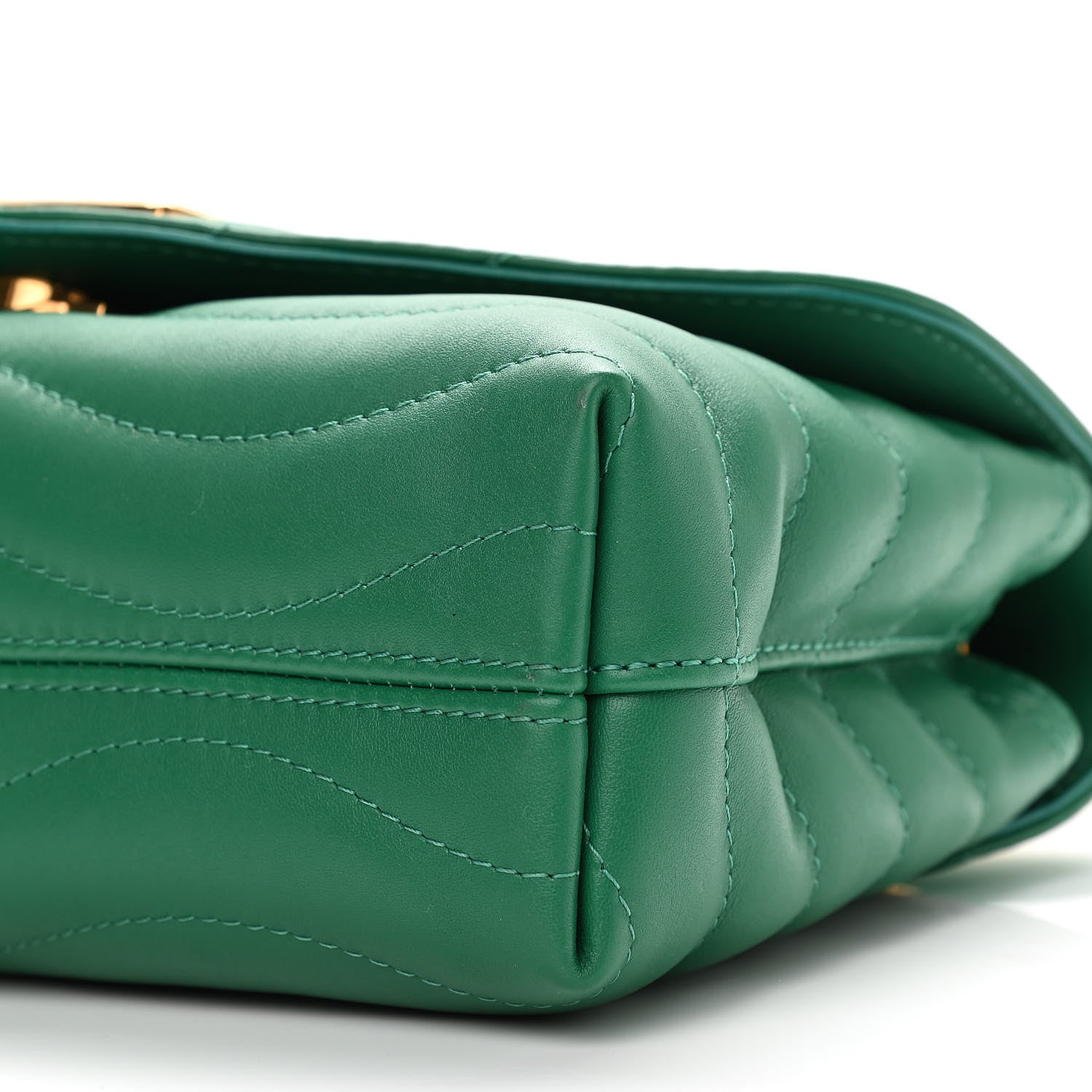 Louis Vuitton Calfskin New Wave Chain Bag MM NM Emerald 9 of 10