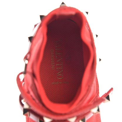 Valentino Garavani Body Tech Knit Rockstud Sock High Top Sneakers 40 Rosso 7 of 10