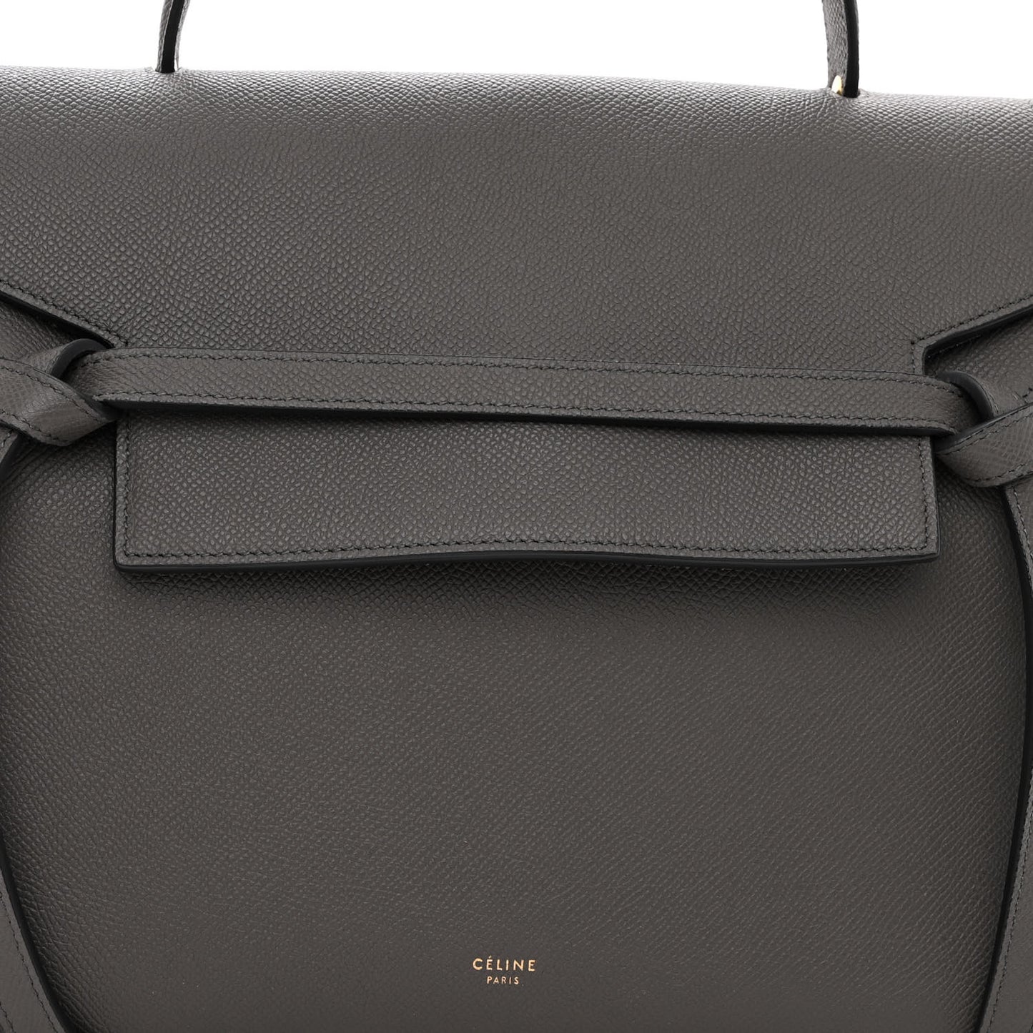 Grained Calfskin Mini Belt Bag Grey