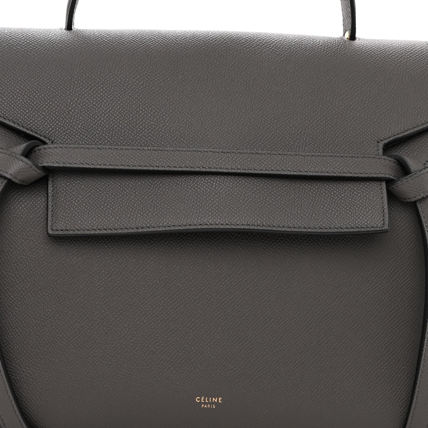 Celine Grained Calfskin Mini Belt Bag Grey 7 of 9