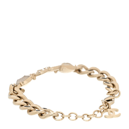 Chanel Glass Crystal CC Chain Bracelet Gold 3 of 4