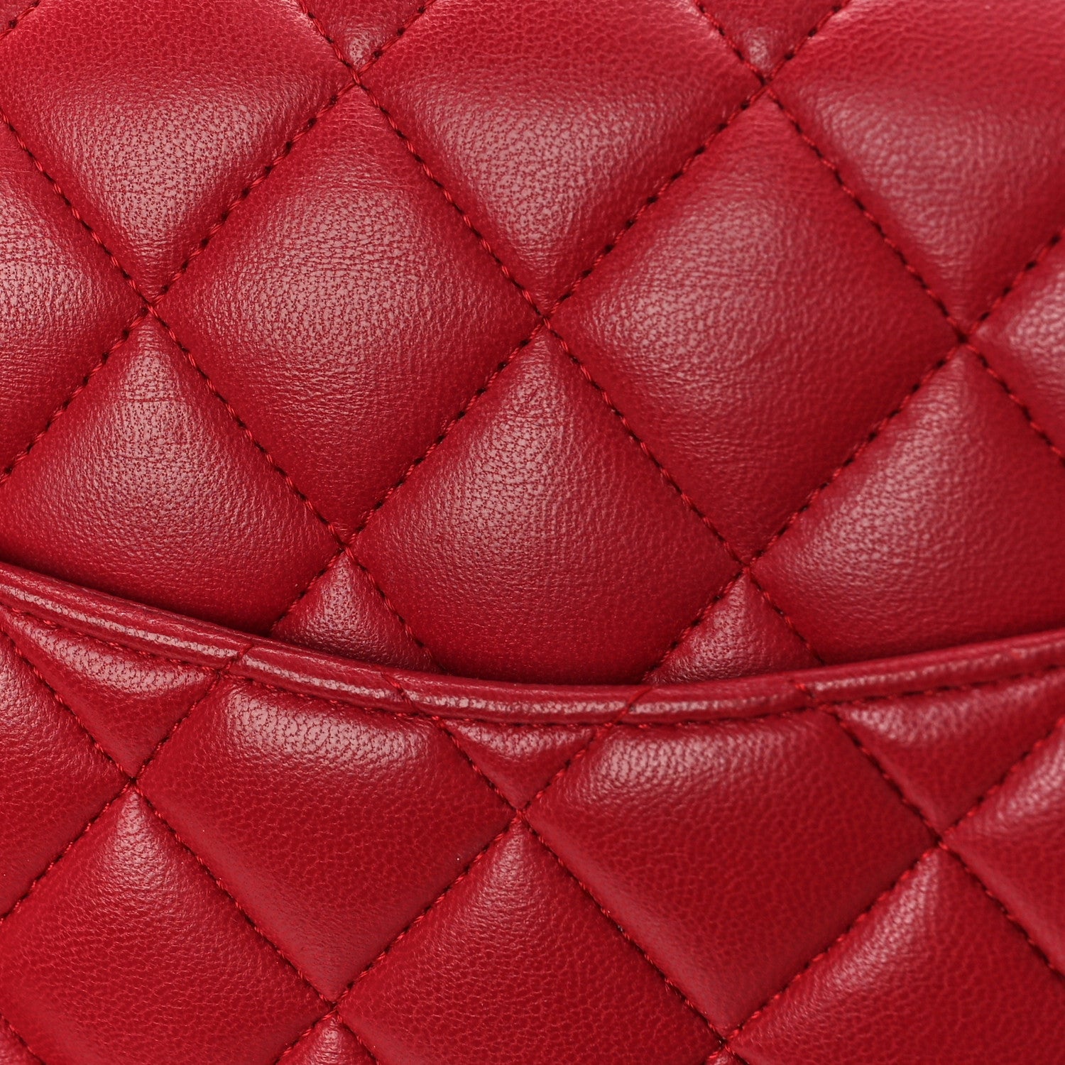 Chanel Lambskin Quilted Medium Double Flap Red 10 of 10