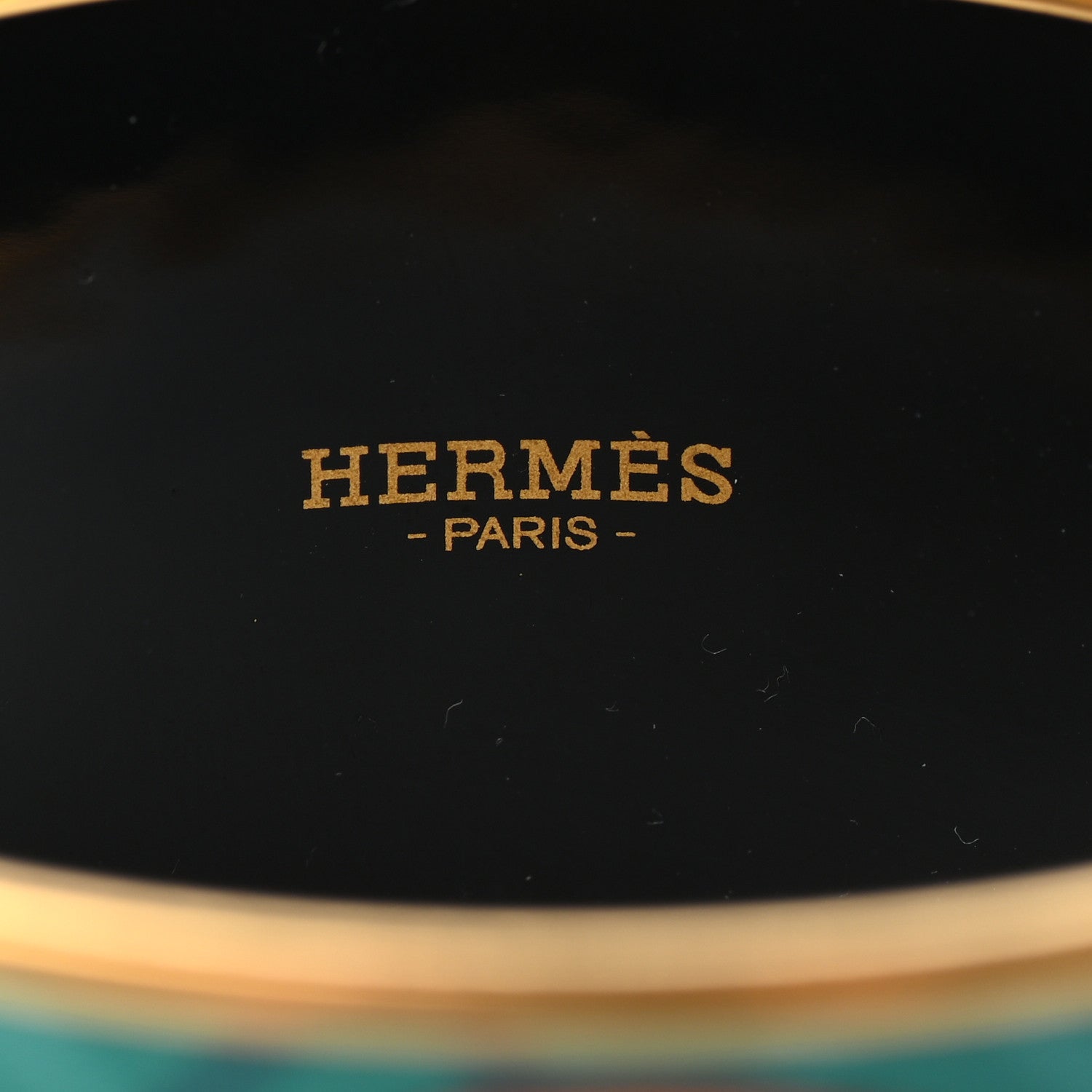Hermes Enamel Printed Extra Wide Bracelet 65 4 of 5