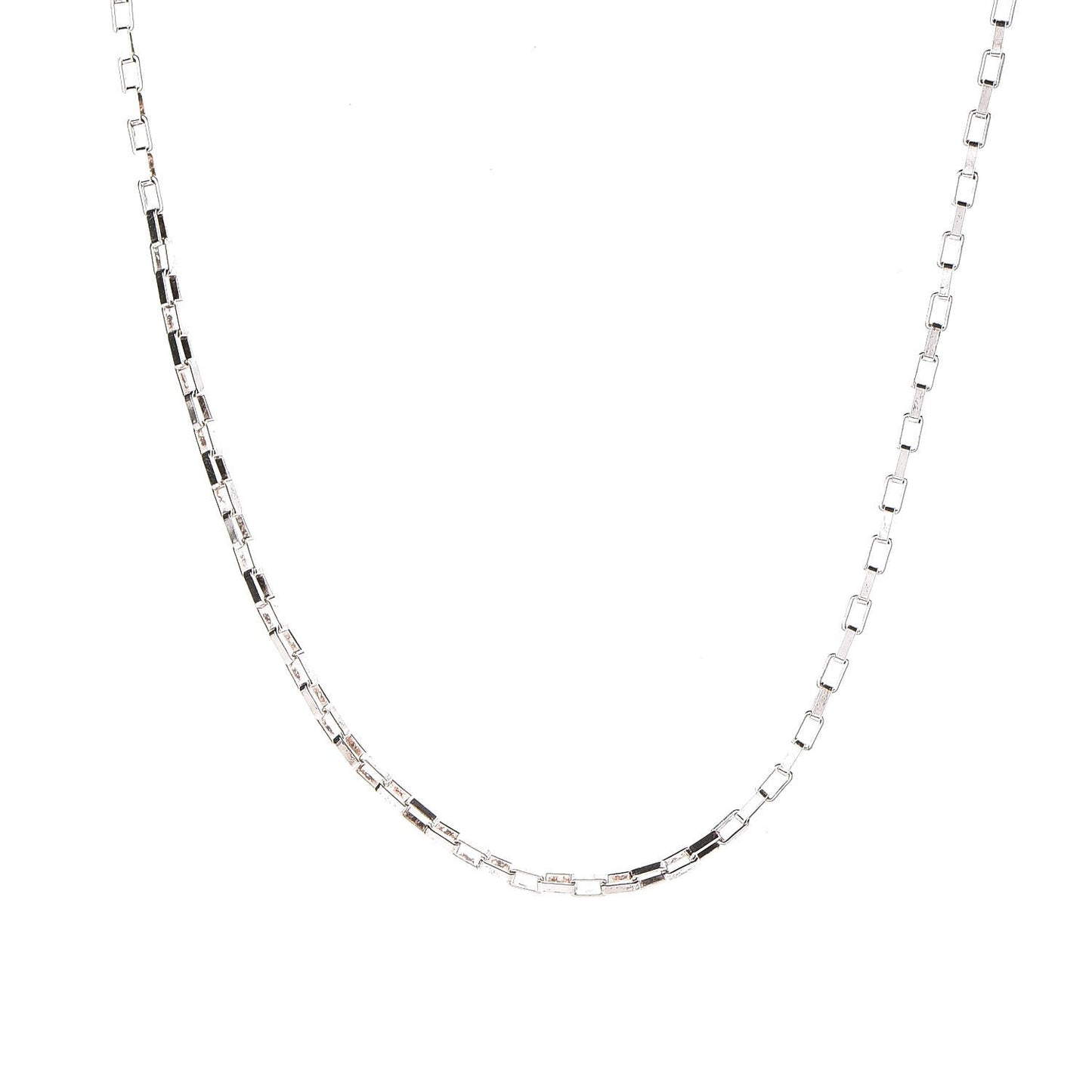 Sterling Silver Square Link Necklace 16