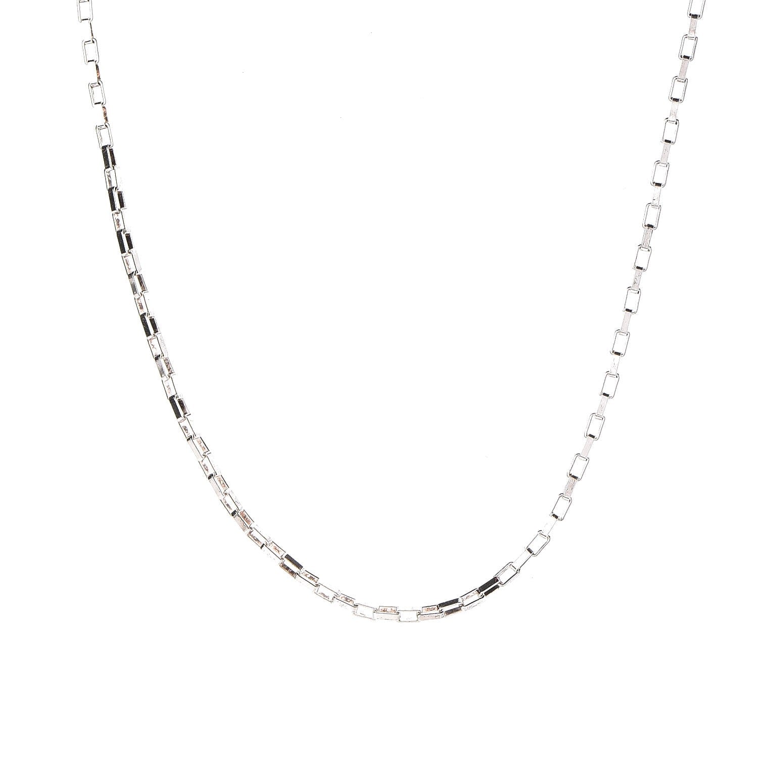 Gucci Sterling Silver Square Link Necklace 16 1 of 5