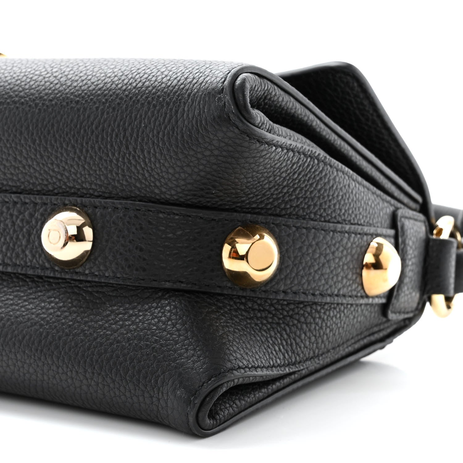 Salvatore Ferragamo Calfskin Glam Shoulder Bag Black 11 of 13